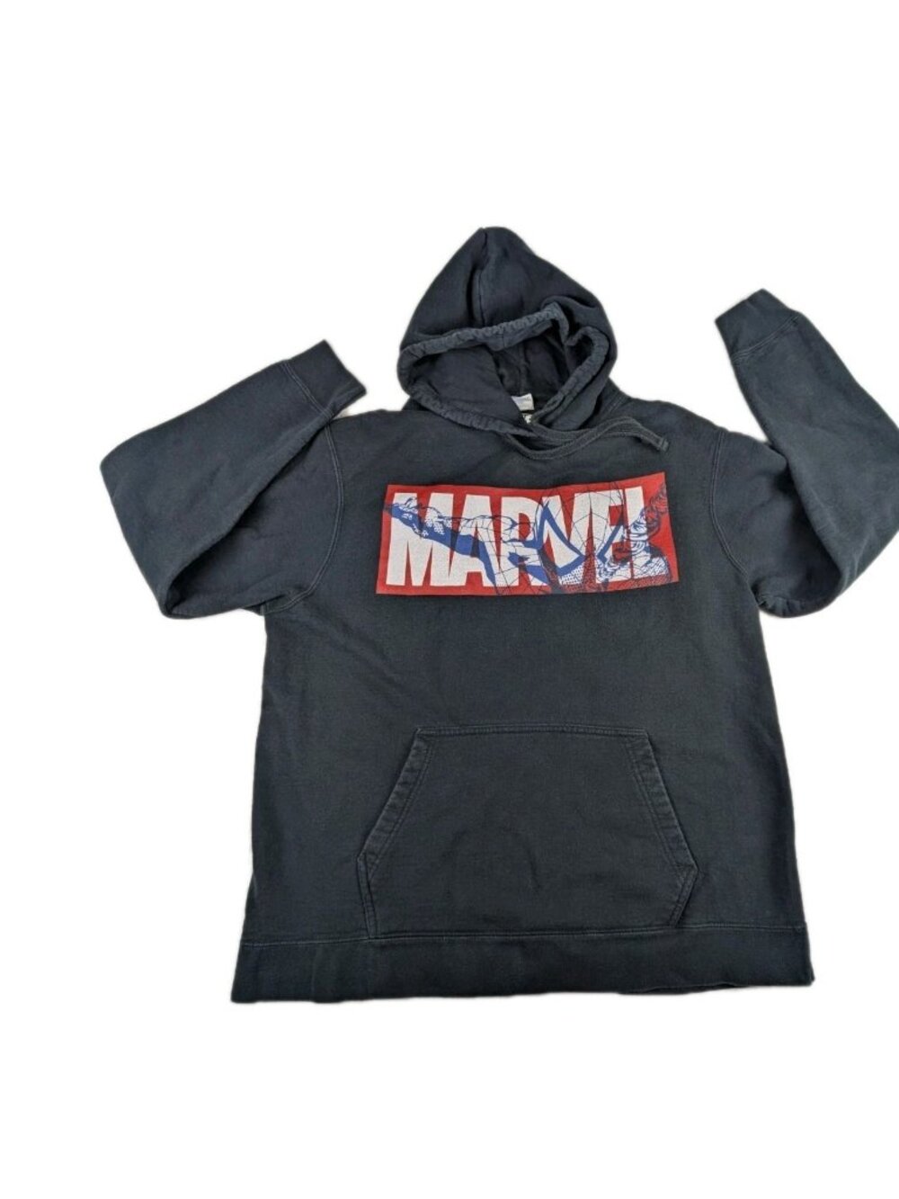 Marvel Hoodie sweater size Large official Red Logo Black READ